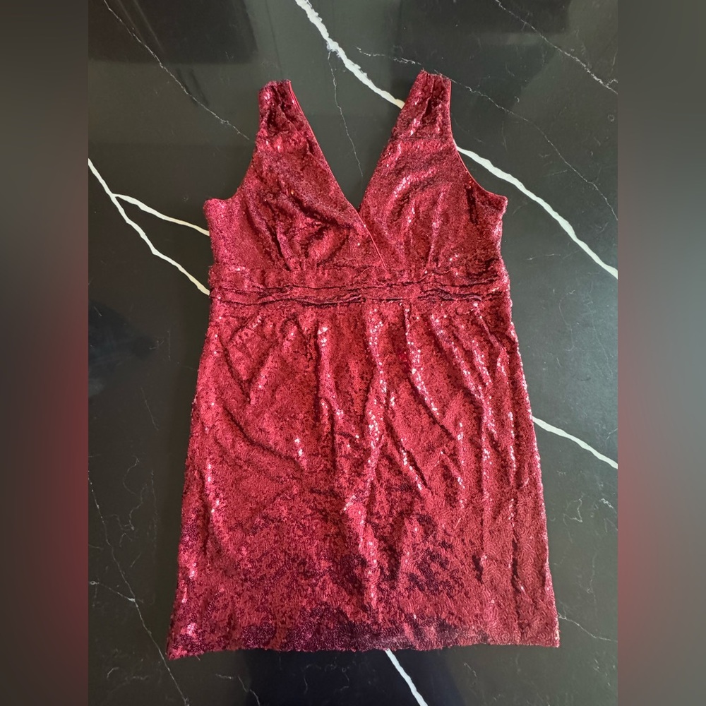 Elegant Lulus Burgundy Sequin Dress